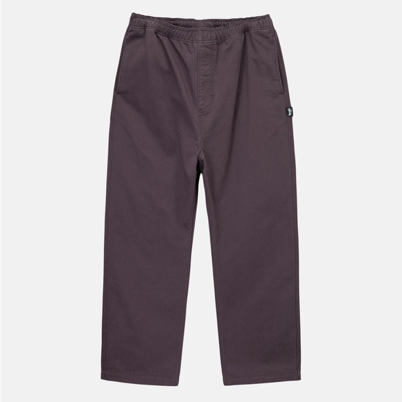 Stussy BEACH PANT BRUSHED COTTON - XS Wine color - Unisex - Picture 6 of 8